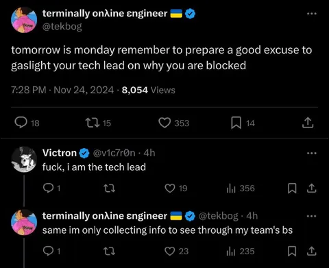 Tech Lead Excuse Thread