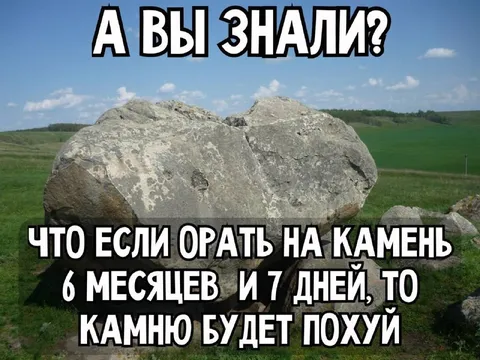 Орать на камень полгода
