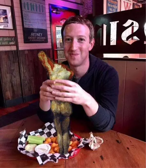 Mark Zuckerberg Eats a Lizard