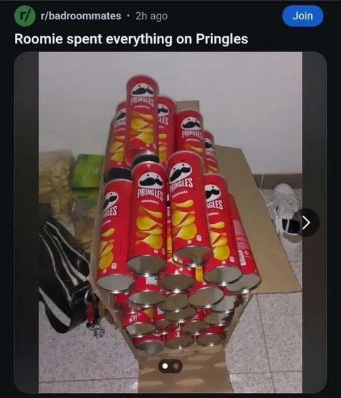Roommate Spent Everything on Pringles