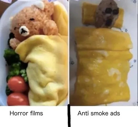 Horror films vs anti smoke ads