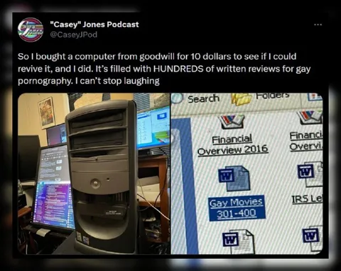 Goodwill Computer Gay Movies Folder