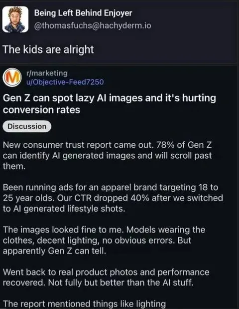Gen Z Spots Lazy AI Images