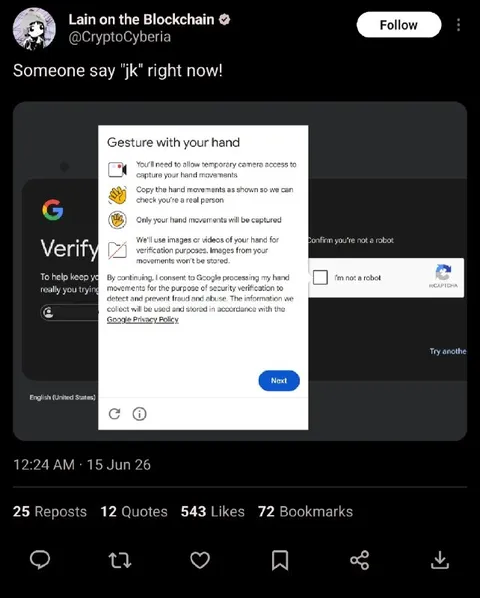 Google просит доказать человечность