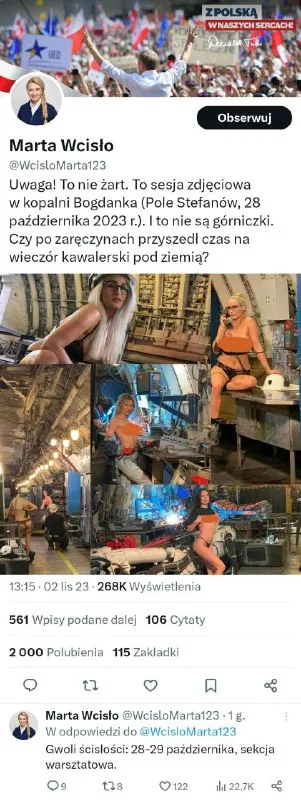Sesja zdjęciowa w kopalni