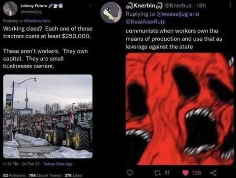 Communists See Workers Own Tractors