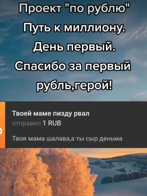 Проект по рублю: день первый