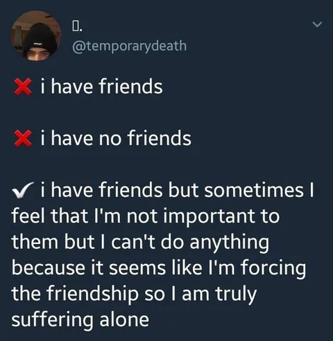 Friends but Still Alone