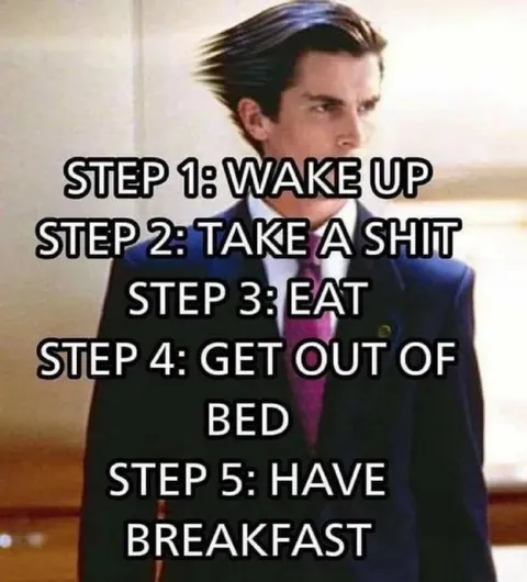 Patrick Bateman Morning Routine