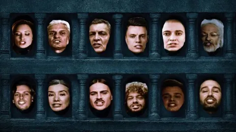 Лица в каменной стене