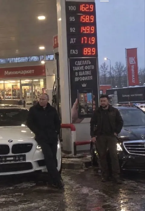 Фото у дорогих машин на заправке