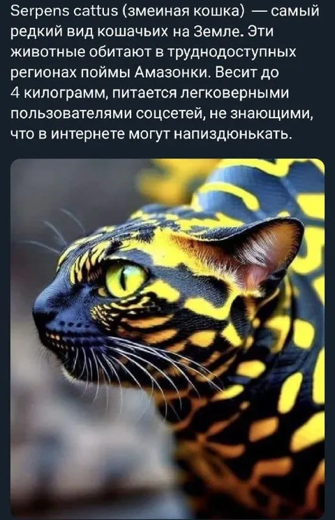 Змеиная кошка из Амазонки