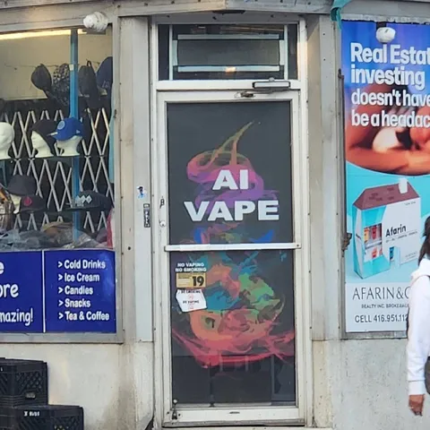 AI Vape Shop Sign