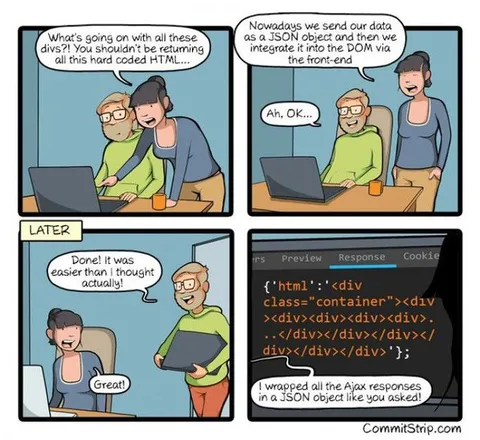 Hardcoded HTML to JSON