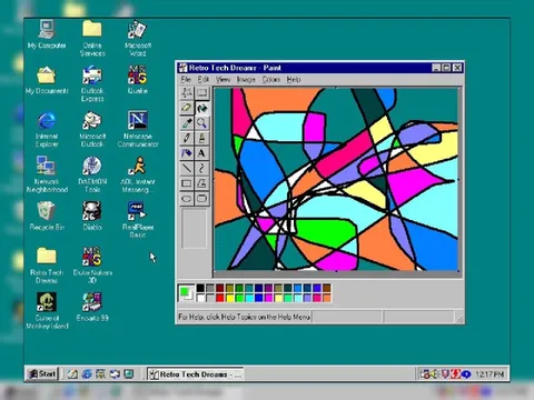 Retro Tech Dreams Paint Desktop