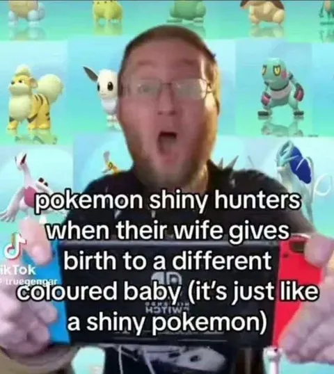Shiny Hunter Birth Reaction