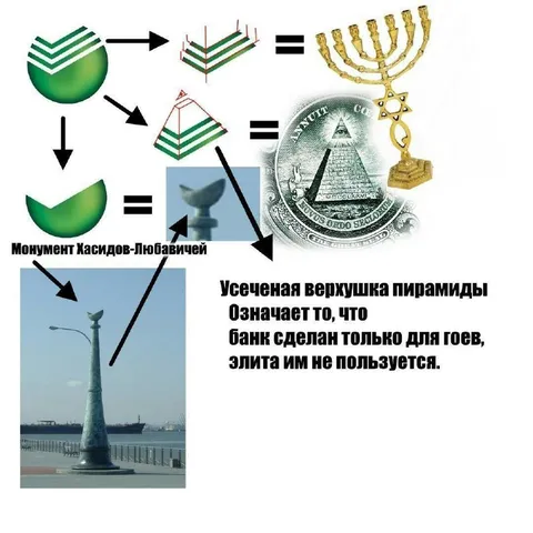 Монумент хасидов-любавичей и пирамида