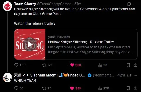 Hollow Knight Silksong Release Date Joke