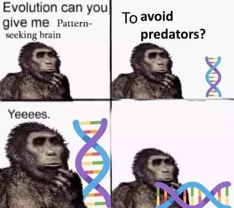 Pattern-Seeking Brain Avoids Predators