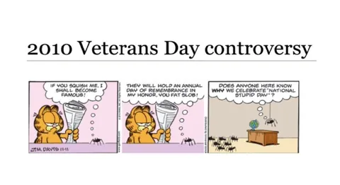 Garfield Veterans Day Controversy
