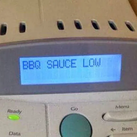 BBQ Sauce Low Warning