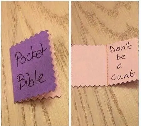 Pocket Bible Don't Be a Cunt