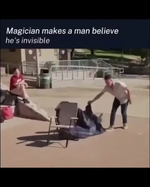 Magician Makes a Man Invisible