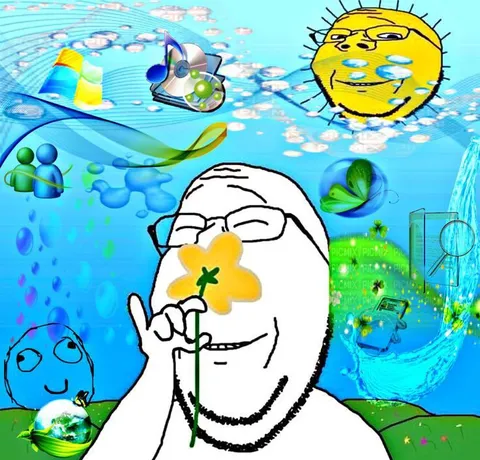 Сюрреалистичный человек с цветком