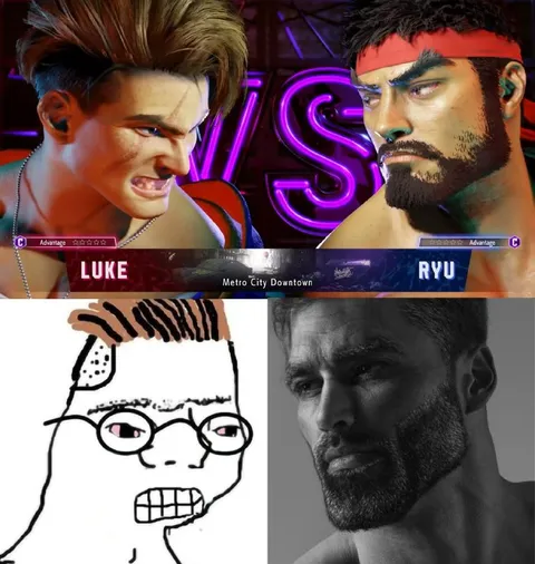 Luke Versus Ryu Comparison