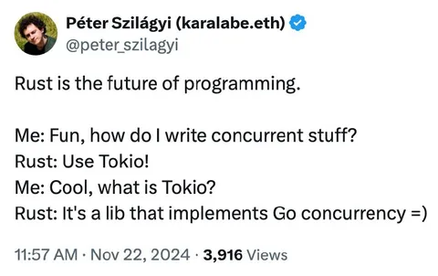 Rust Uses Tokio for Concurrency