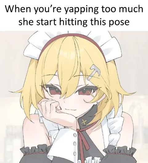 Yapping Too Much Pose