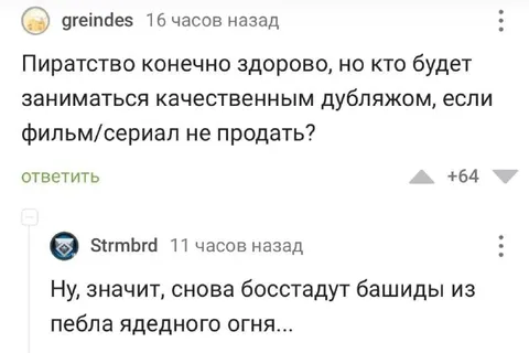 Пиратство и качественный дубляж
