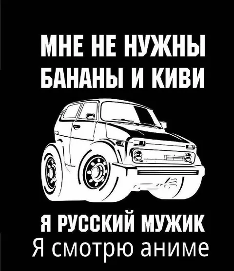 Русский мужик смотрит аниме