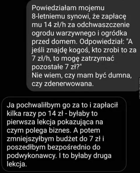 Pierwsza lekcja biznesu