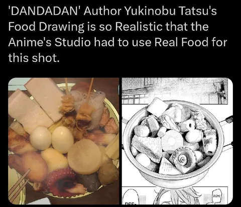 Dandadan Real Food Drawing