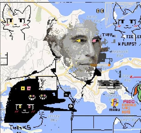 Obama Map Pixel Art