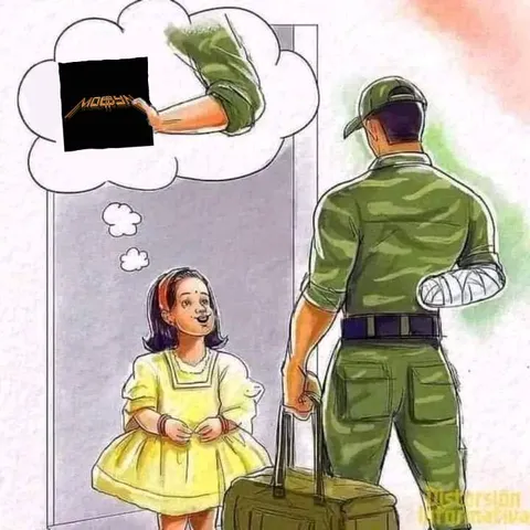 Девочка провожает солдата