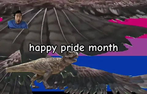 Happy Pride Month Dinosaur Eagle Parade