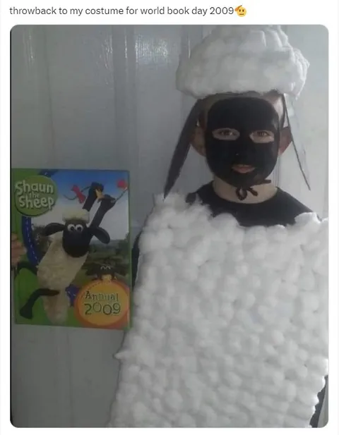 Shaun the Sheep Costume Throwback
