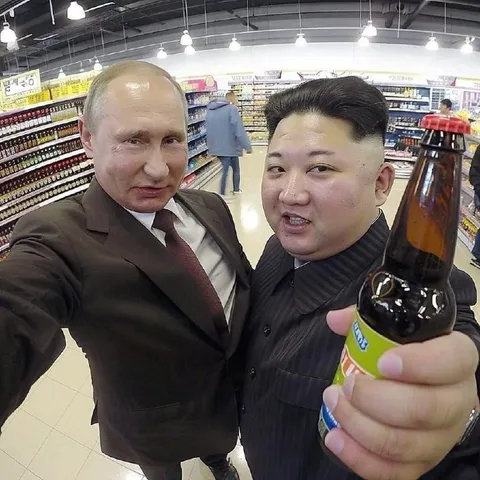 Путин и Ким Чен Ын в магазине