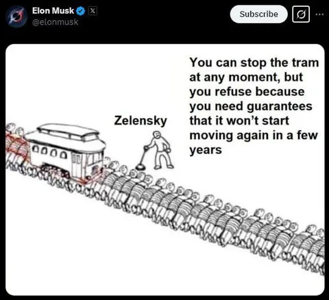 Zelensky Stops the Tram