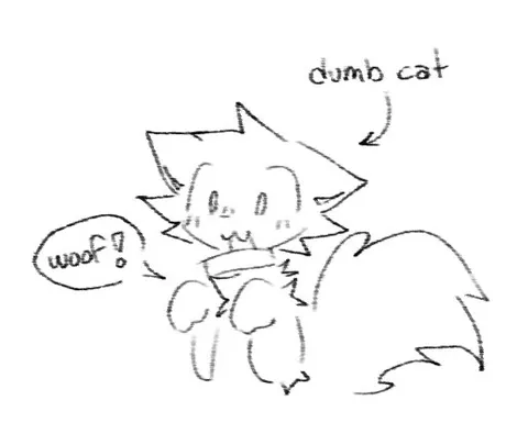 Dumb Cat Says Woof
