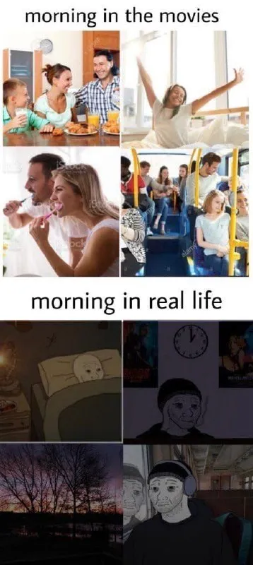 Morning in Movies vs Real Life