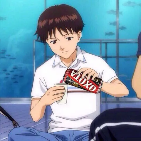 Shinji Pours Coca-Cola