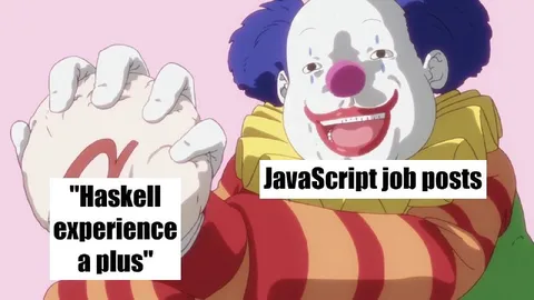 JavaScript Job Posts vs Haskell Experience