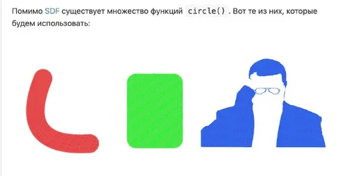 Функции circle() в SDF