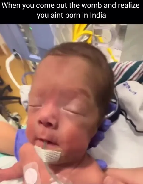 Newborn Realizes He Was Born in India
