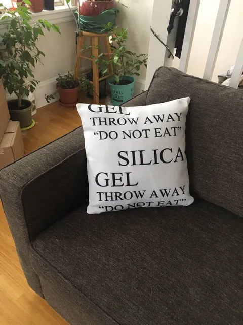 Silica Gel Pillow Warning
