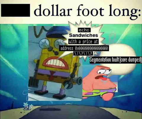 Dollar Foot Long Segmentation Fault