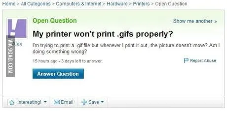 Printer Won't Print GIFs